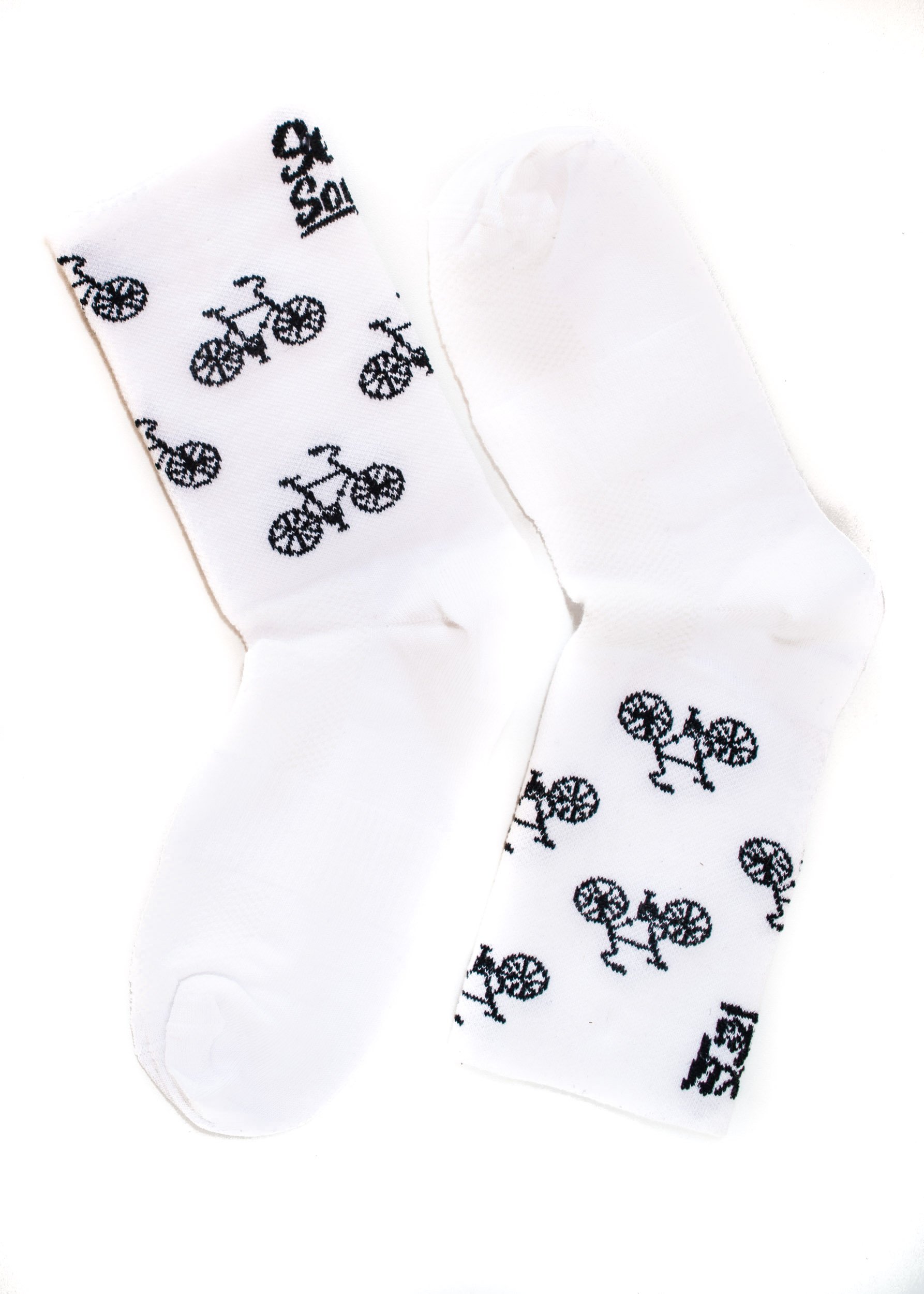 Sexy Socks - Cycling Socks White Wheels