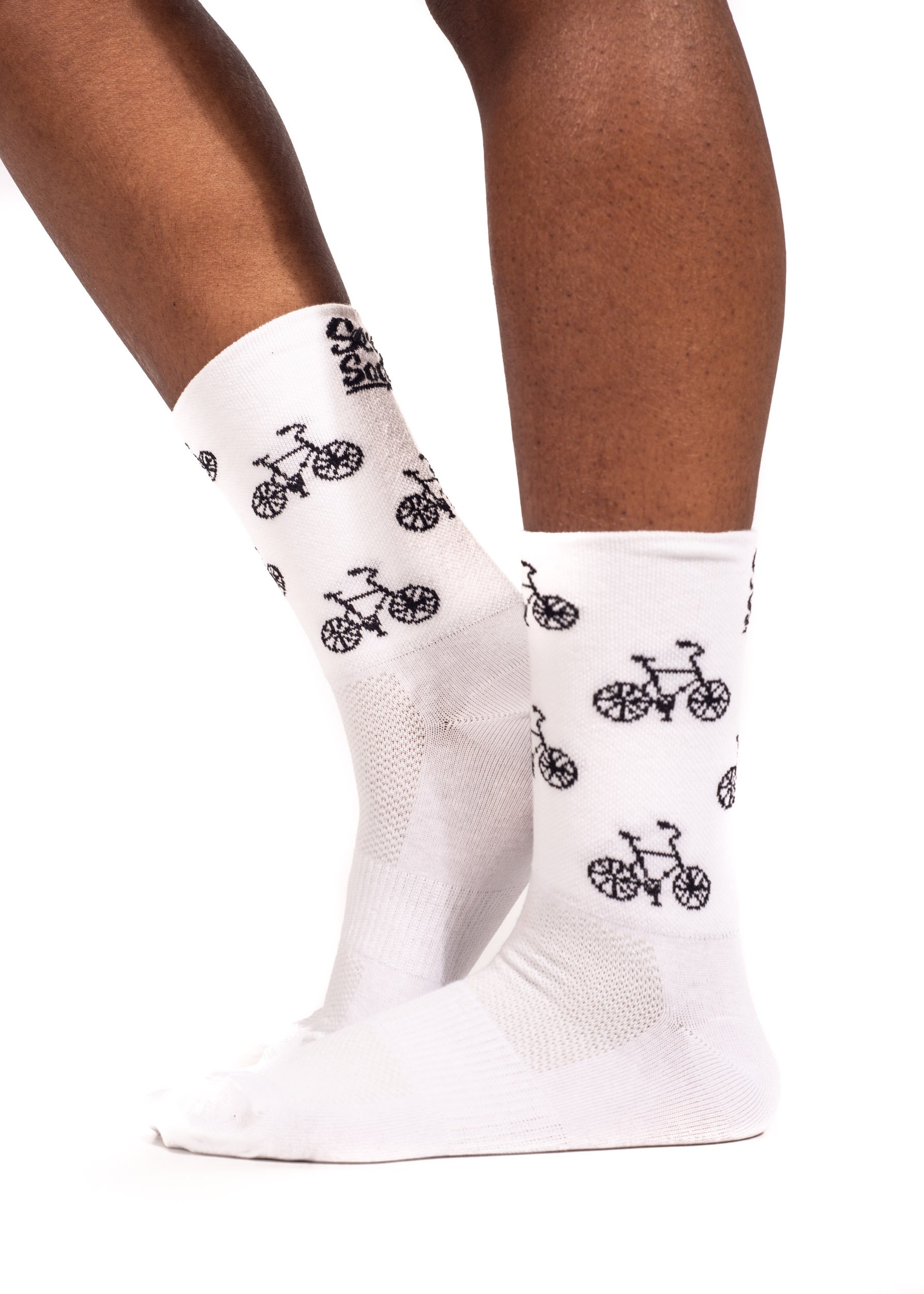 Sexy Socks - Cycling Socks White Wheels - Image 4