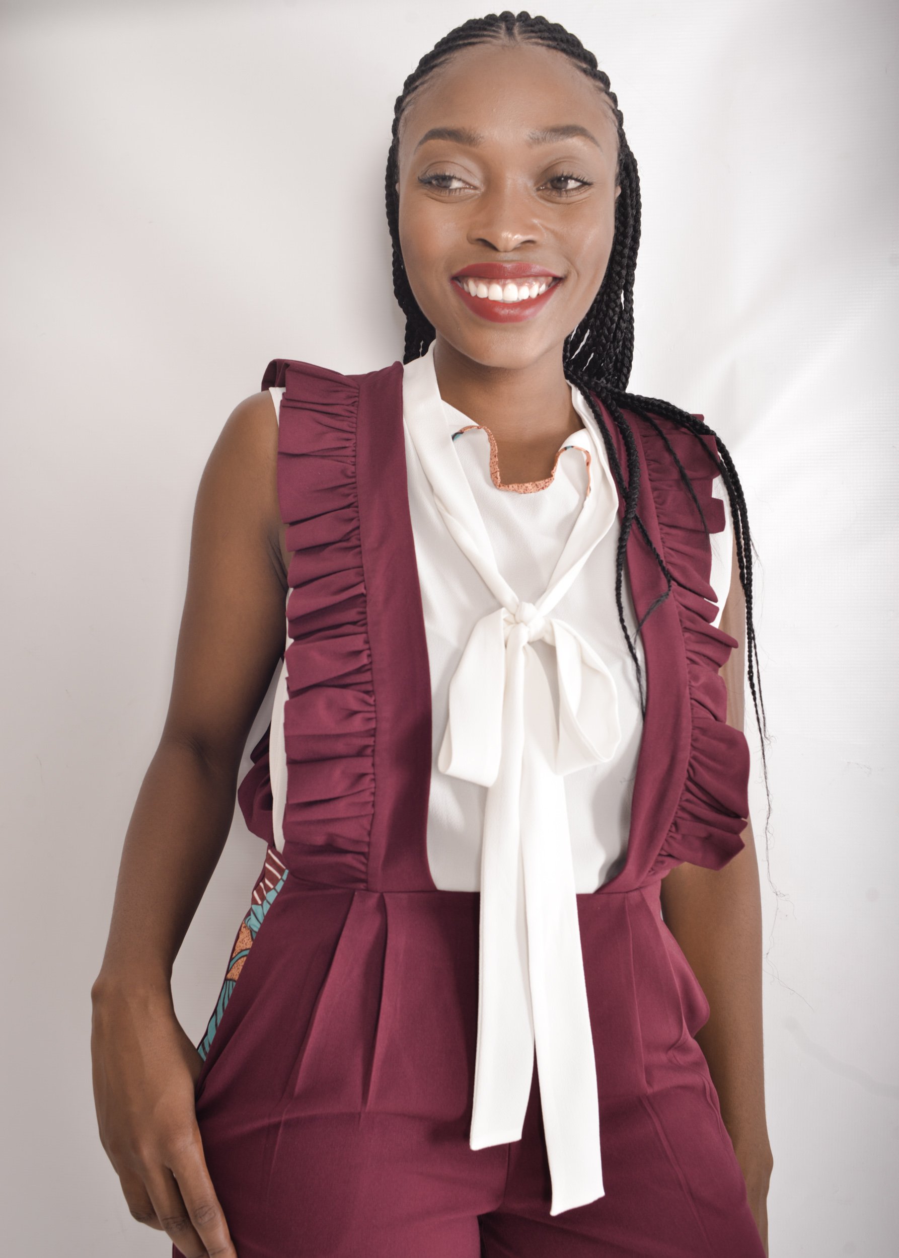 Chipiwo - Maroon Jumpsuit and Blouse Set - Image 5