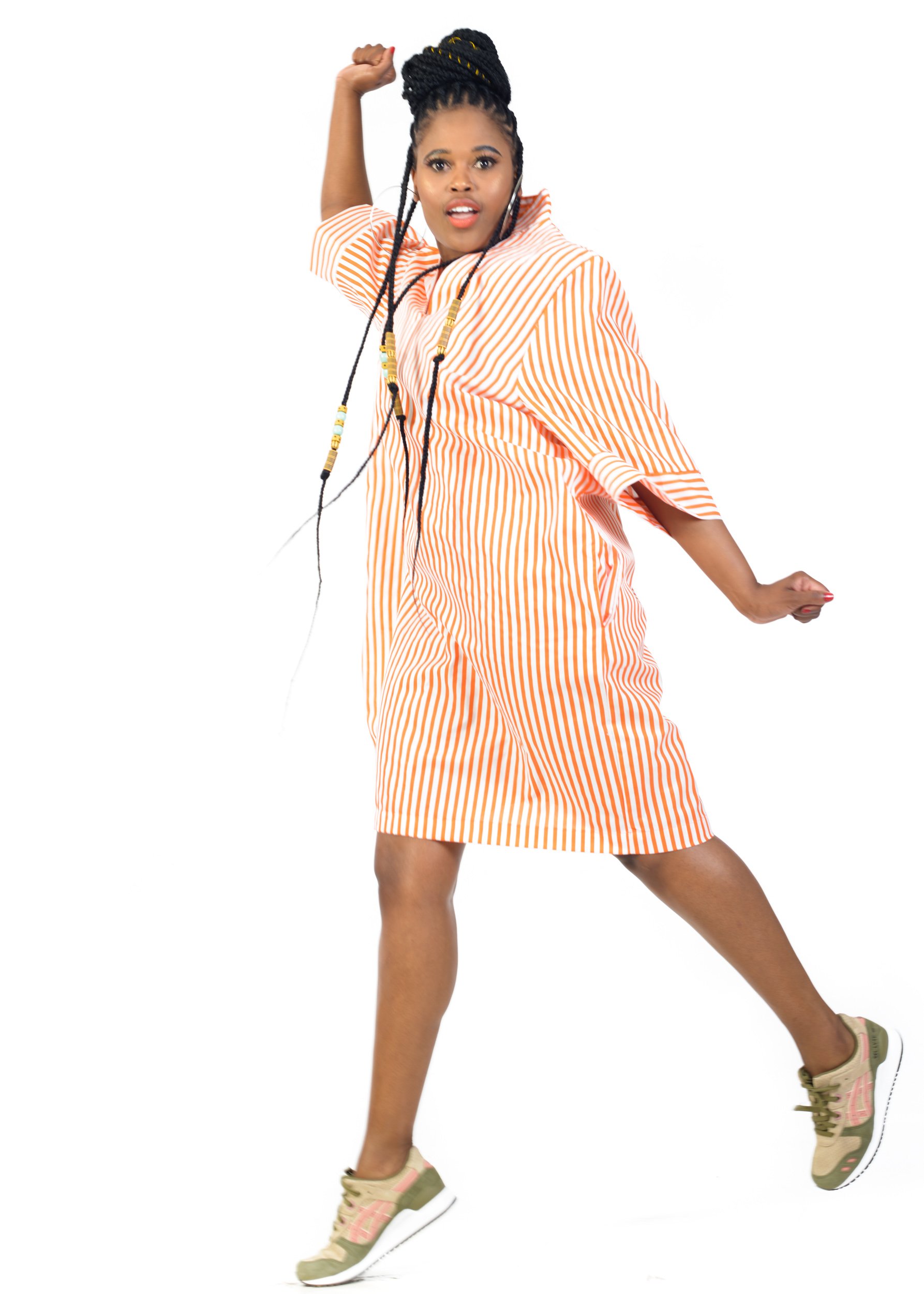 Amelia Wearhouse - Orange and White Shirtdress - Image 5